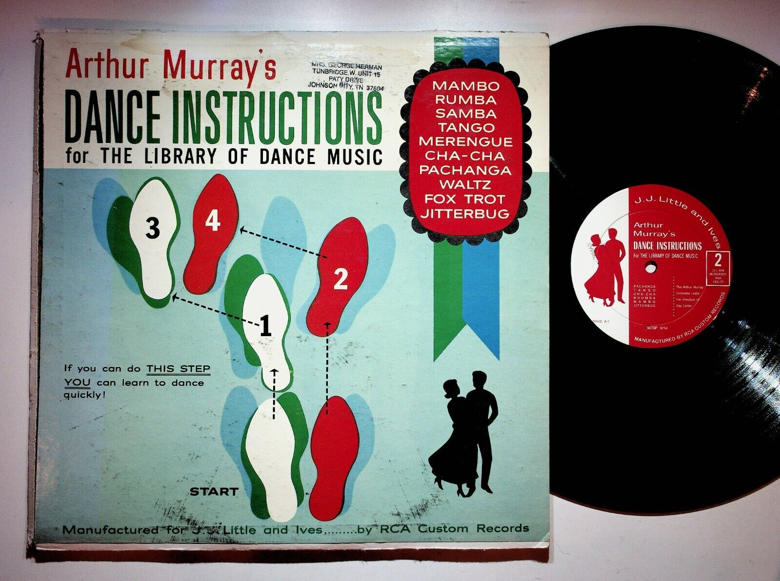 1955 Arthur Murray\'s Dance Instructions Mambo Rumba Tango Vinyl LP Record & Book