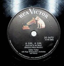 1954 Eddie Fisher With Hugo Winterhalter A Girl A Girl Anema E Core 78 Record picture