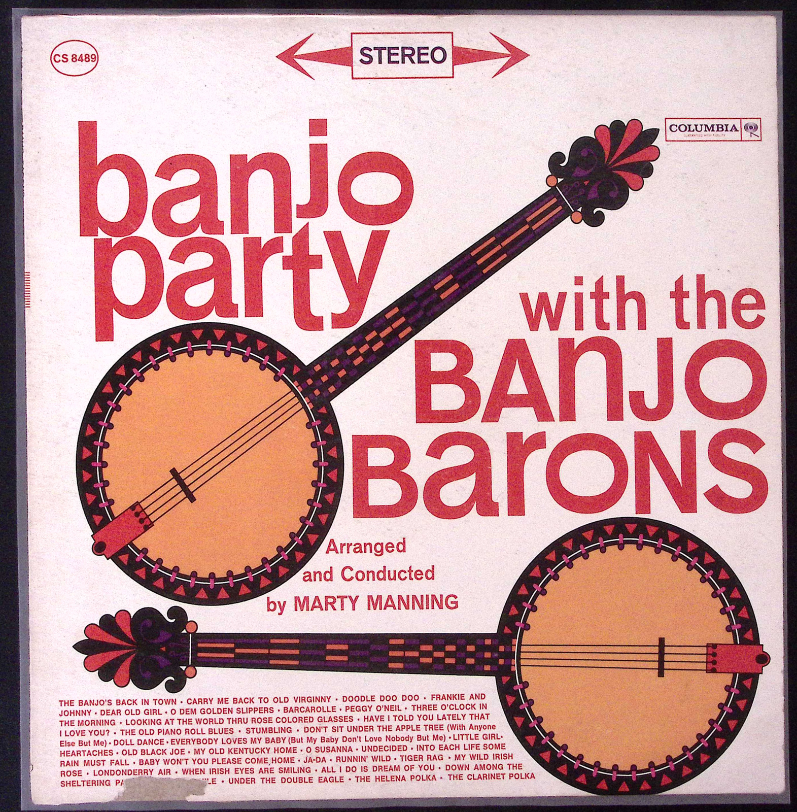 BANJO PARTY WITH THE BANJO BARONS COLUMBIA RECORDS VINYL LP 124-67W