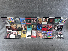 Vintage Lot 33 Cassette Tapes 80's Various Mixed Rock Pop picture