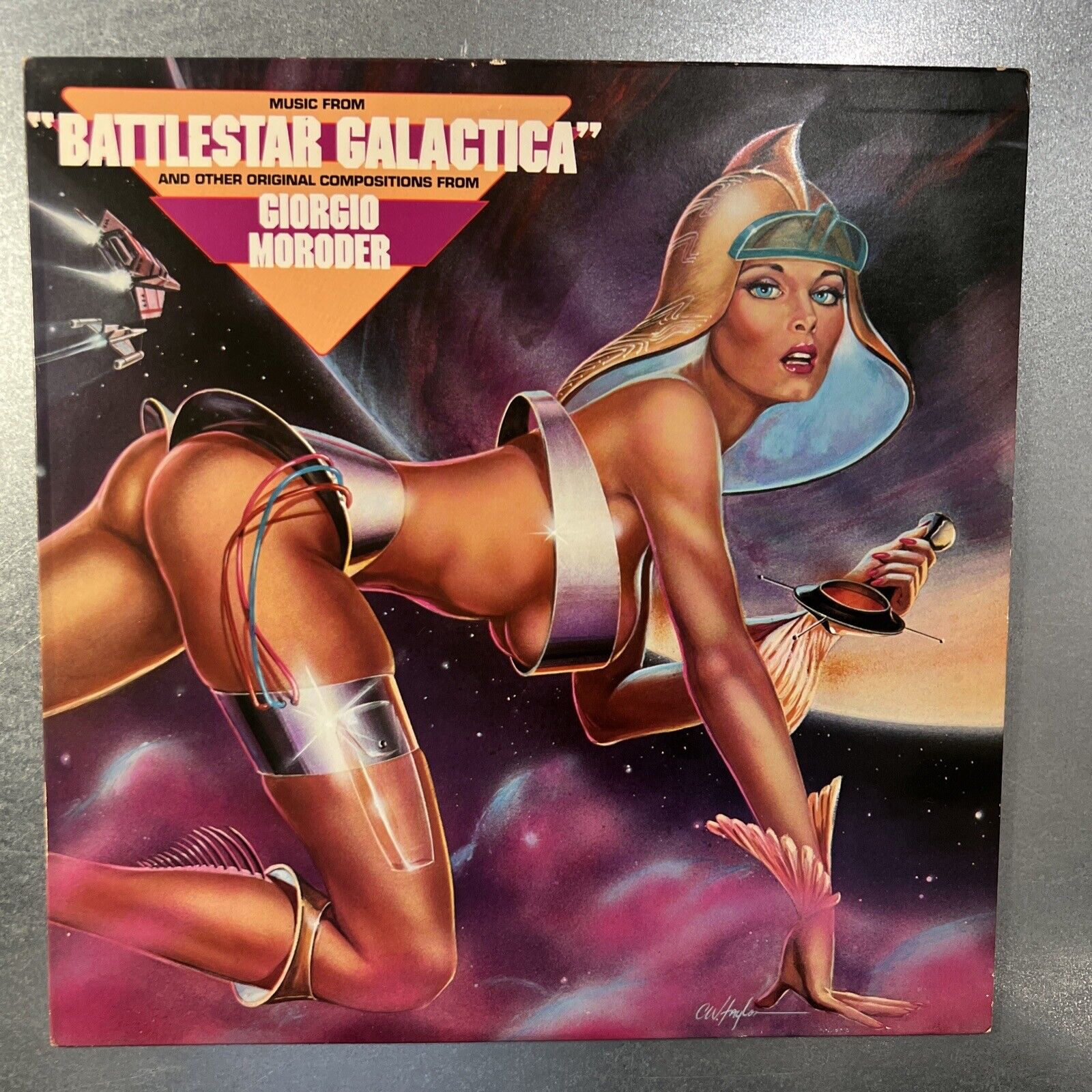 Music From Battlestar Galactica Giorgio Moroder Disco Funk Soul 1978 NBLP 7126