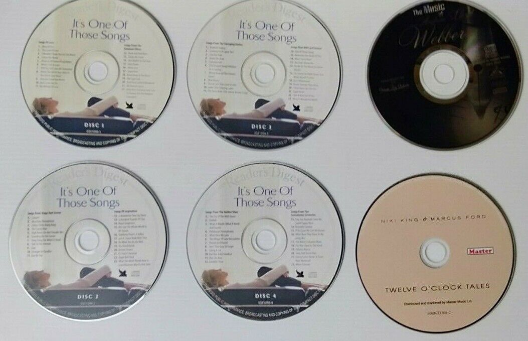 Mixed Lot 6 CD\'s Discs Only Mixed Artists
