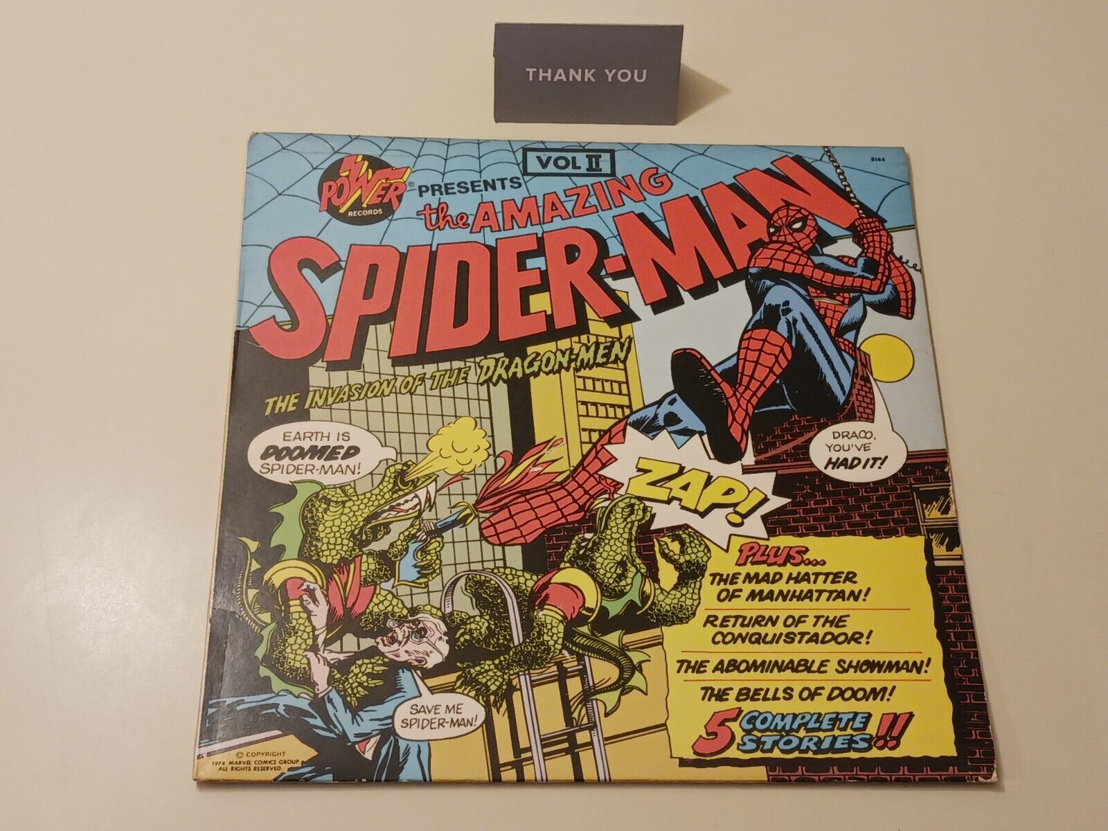 The Amazing Spiderman Invasion Of The Dragon-Men Vinyl 1974 Vol 2 Vintage Rare