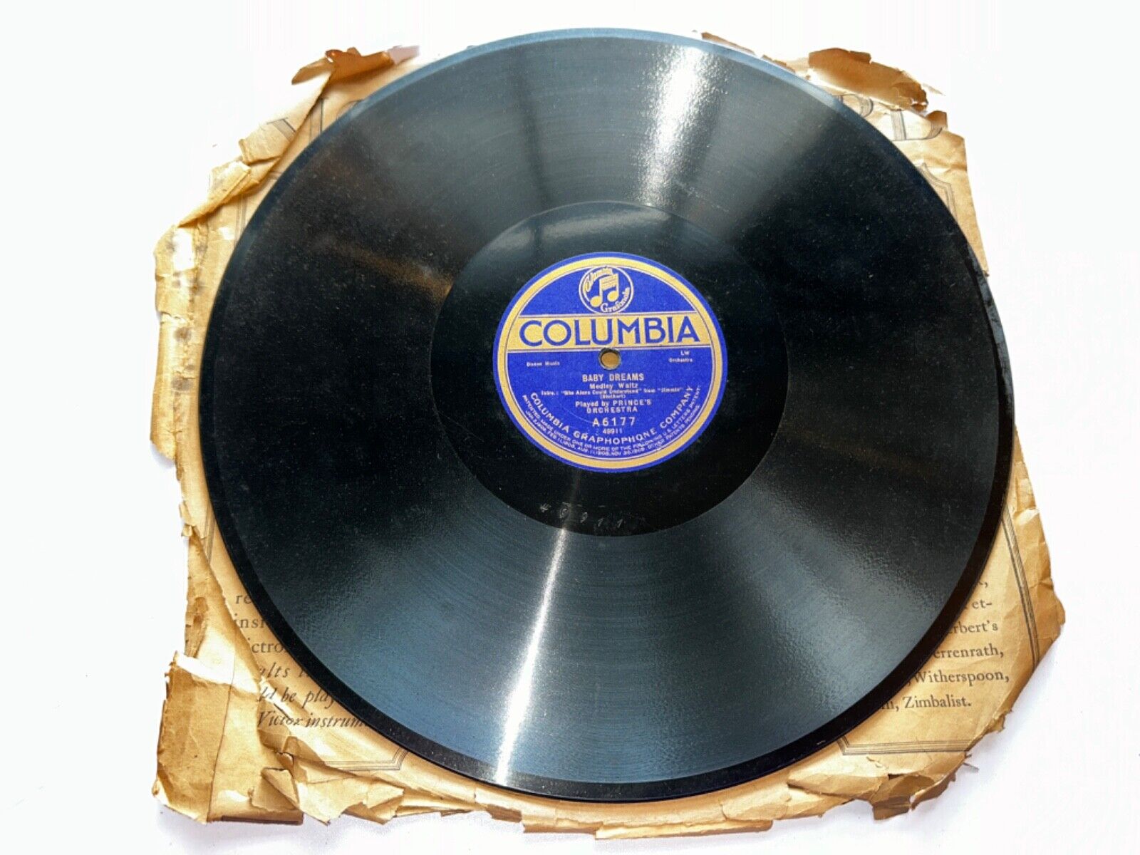 1909 Columbia Graphphone Vinyl Record 12\