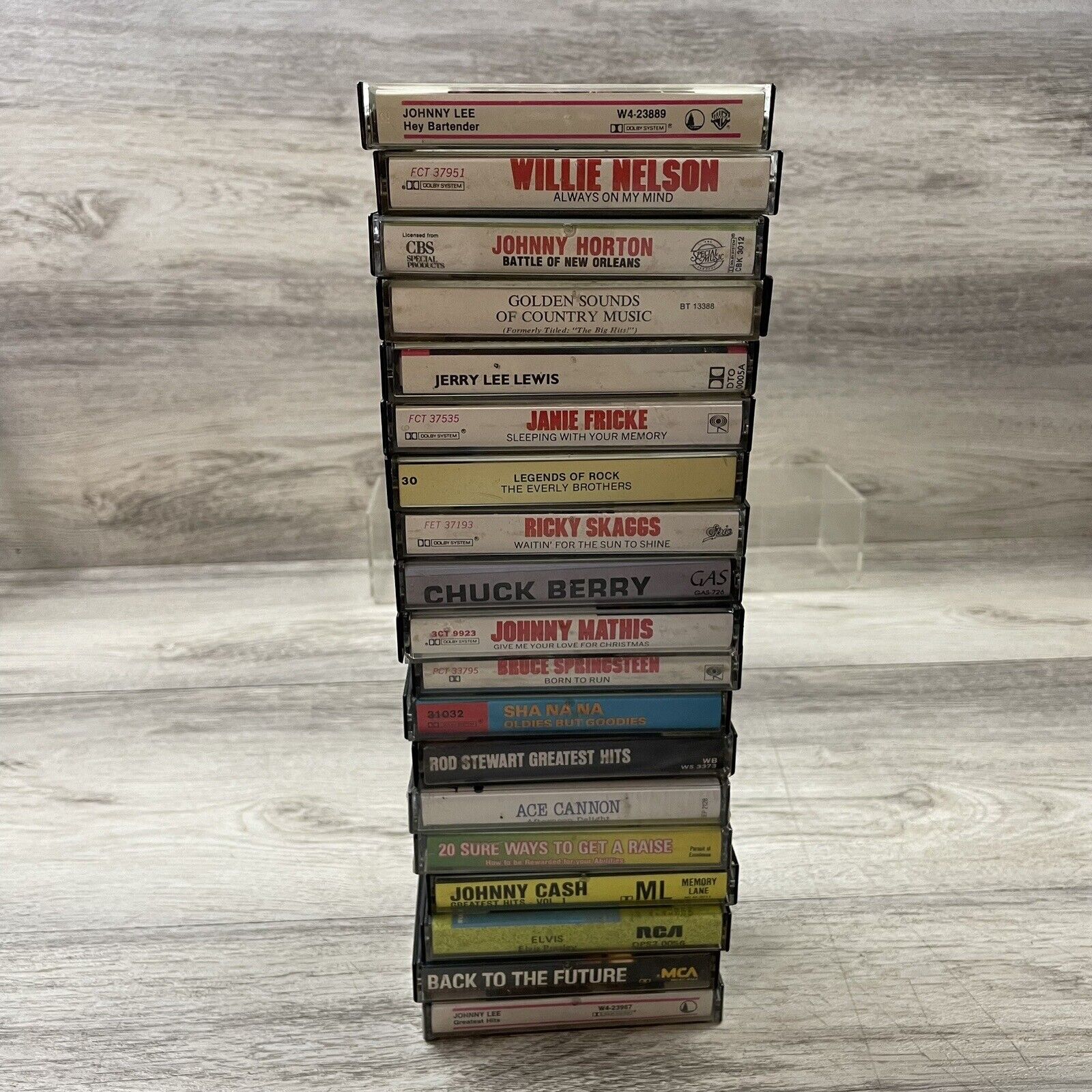 Vintage Cassette Tapes Lot 19 Country Rock Elvis Johnny Cash Willie Nelson