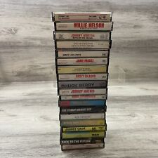 Vintage Cassette Tapes Lot 19 Country Rock Elvis Johnny Cash Willie Nelson picture