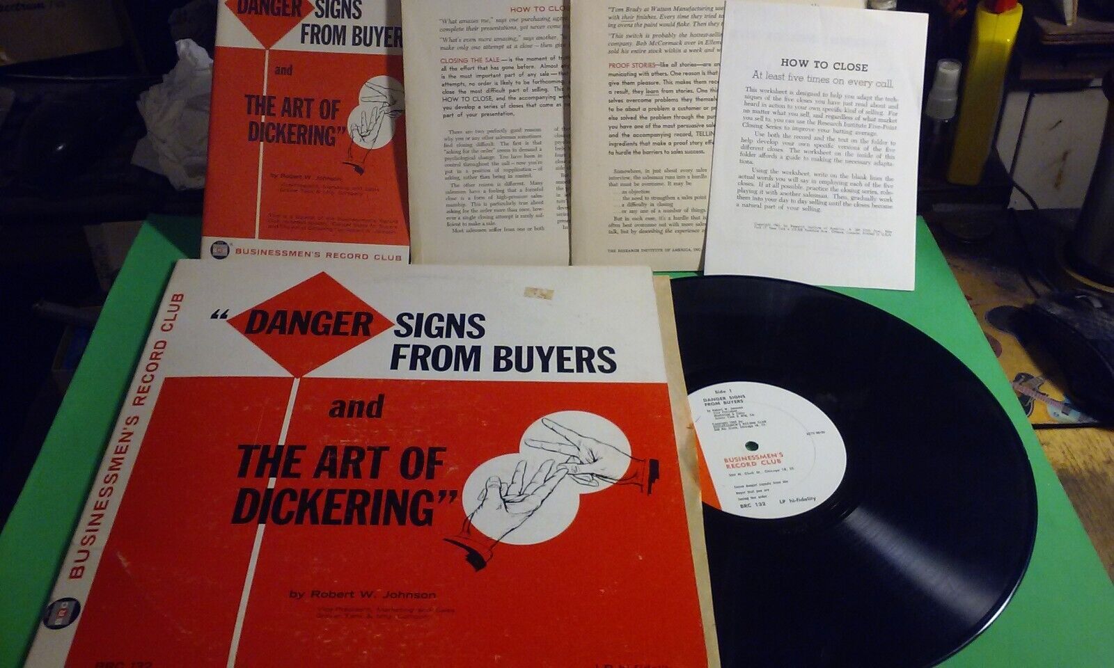 Danger Signs From Buyers by Robert W. Johnson LP & Booklets 1963 Vintage Sales