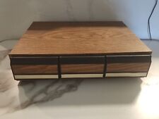 Vintage Faux Wooden 3 Drawer Cassette Tape Holder Storage Cabinet Holds 36 picture