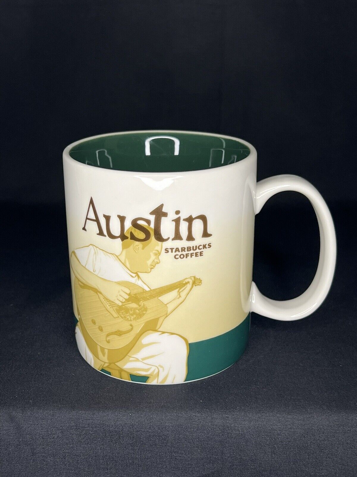 Starbucks Collector Series City Austin Texas Guitar Coffee Mug 16 oz 2012