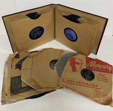 Lot of 30+ Antique 78 RPM Records Storage Binder 10