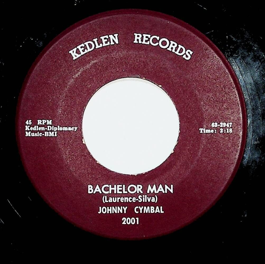 1962 Johnny Cymbal Bachelor Man Growing Up With You Vinyl 45 Record