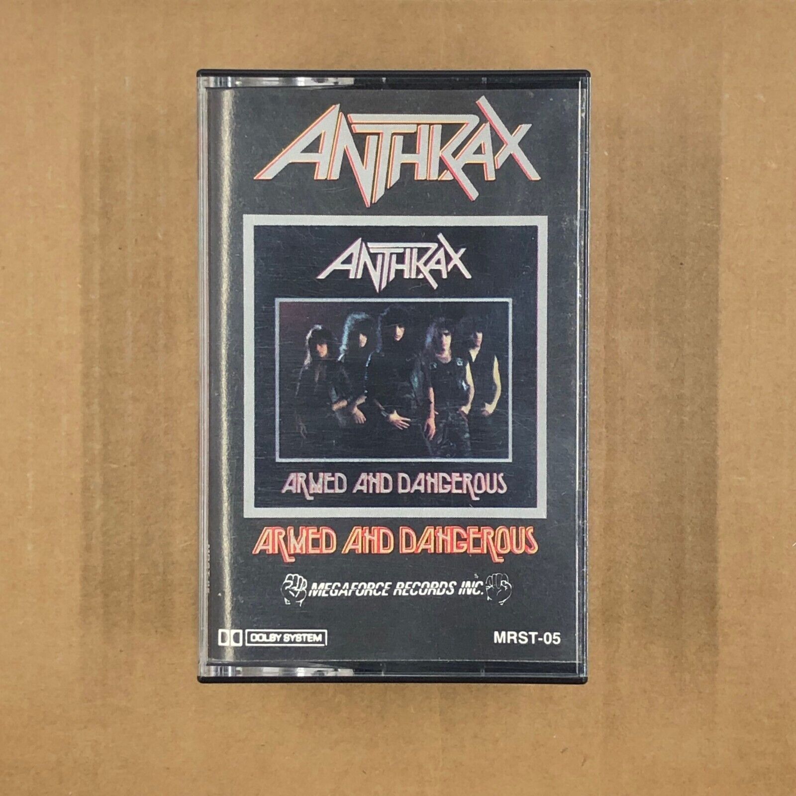ANTHRAX Cassette Tape Metal Thrash ARMED AND DANGEROUS 1985 MEGAFORCE MRST 05