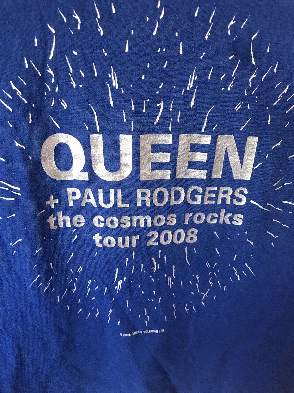Queen Paul Rodgers 2008 local crew  Tshirt.