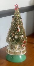 Vintage Christmas Musical Bottle Brush Tree Pixies Elves Japan 15