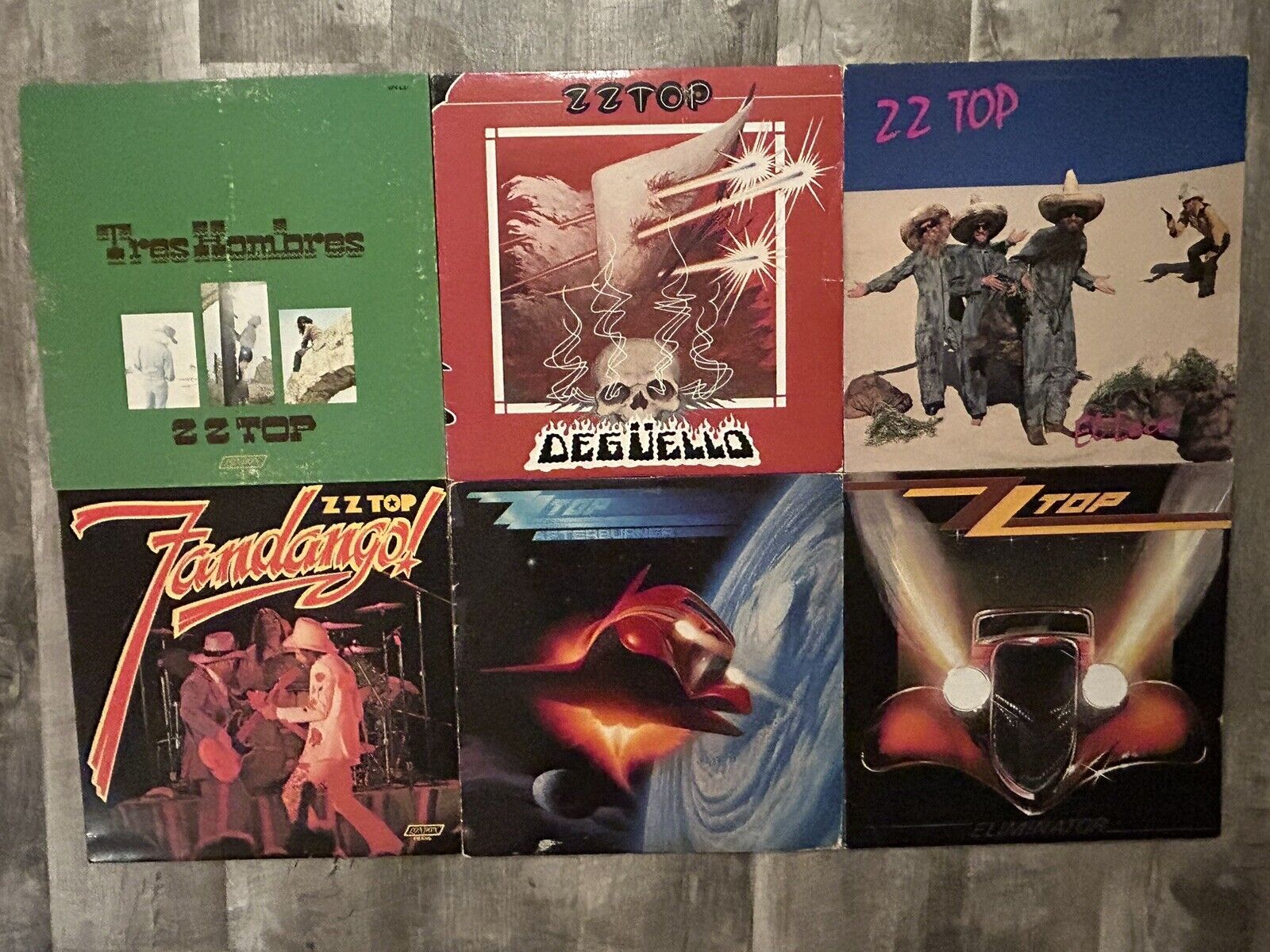 ZZ Top Vinyl LP Lot of 6-Tres Hombres Fandango El Loco Afterburner Degüello Elim