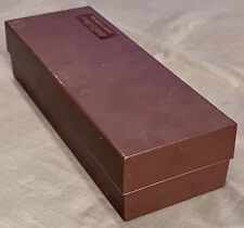 Vintage 15 Cassette Tape Storage Holder Brown Plastic Case  Add’n Stac picture