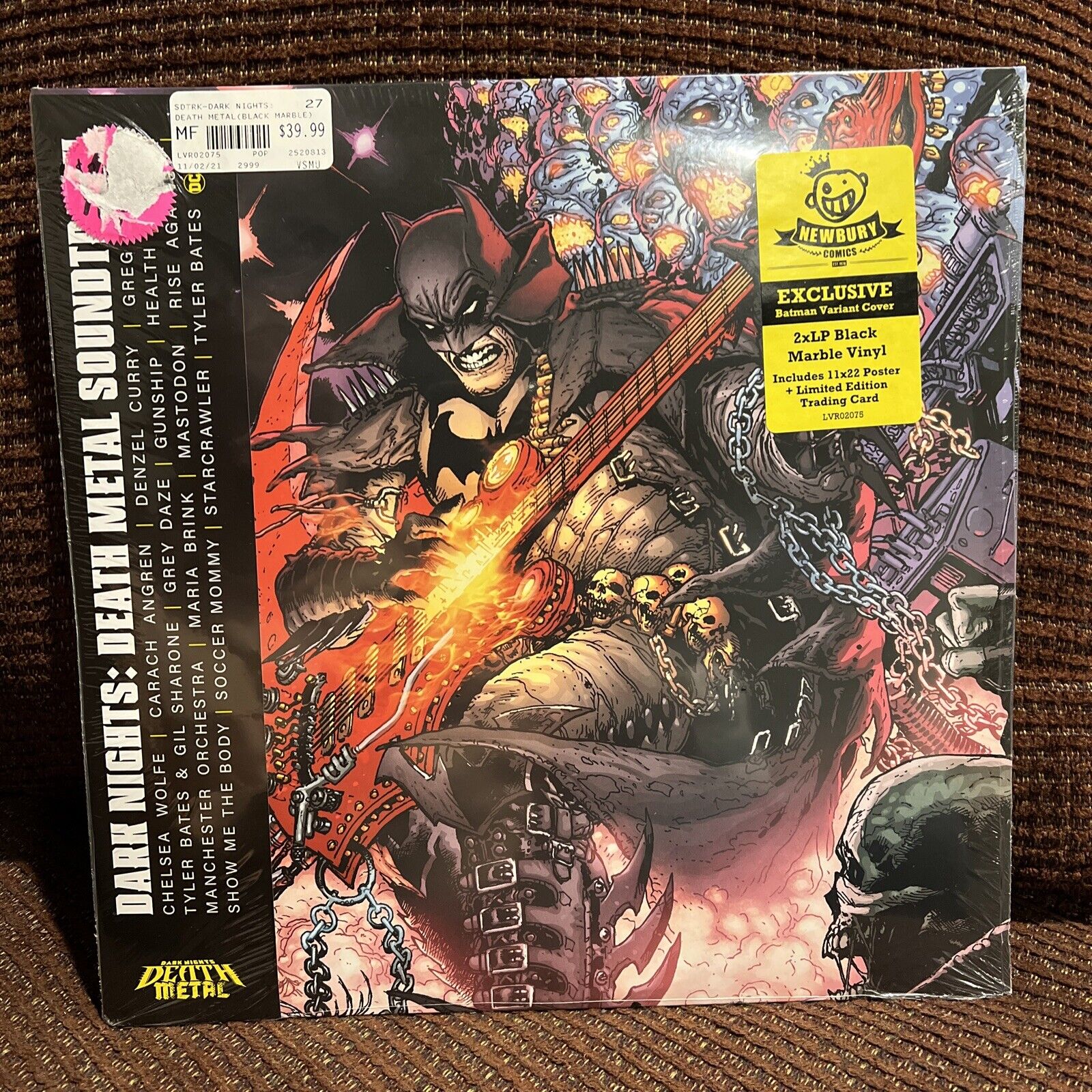 Dark Nights:Death Metal Soundtrack 2 LP Black Marble Vinyl Batman Variant Poster
