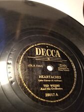 TED WEEMS HEARTACHES /OH MONAH DECCA RECORDS 78 25017 picture
