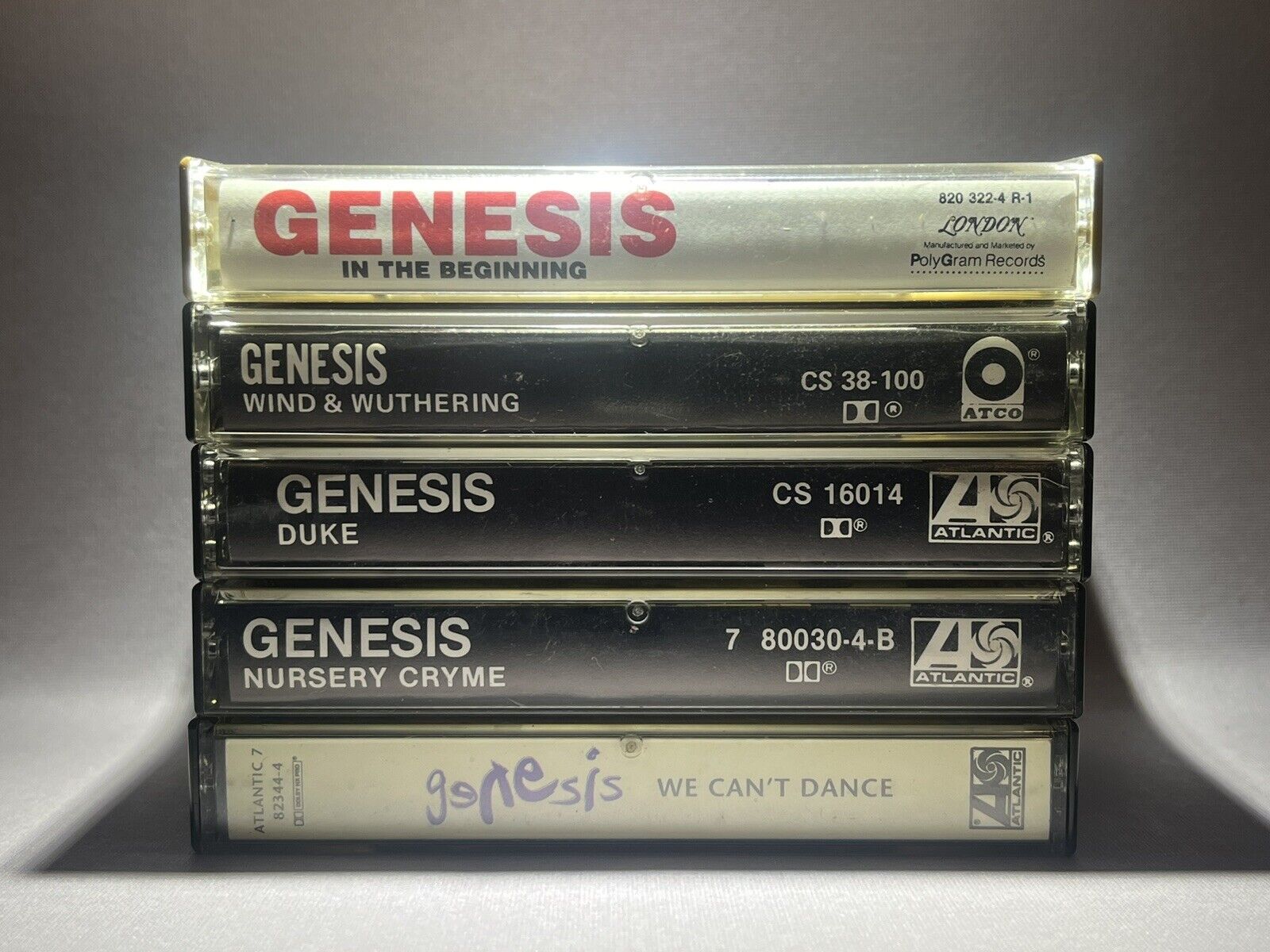Lot Of 5 Genesis Cassette Tapes 1970’s Phil Collins Clean And Tested