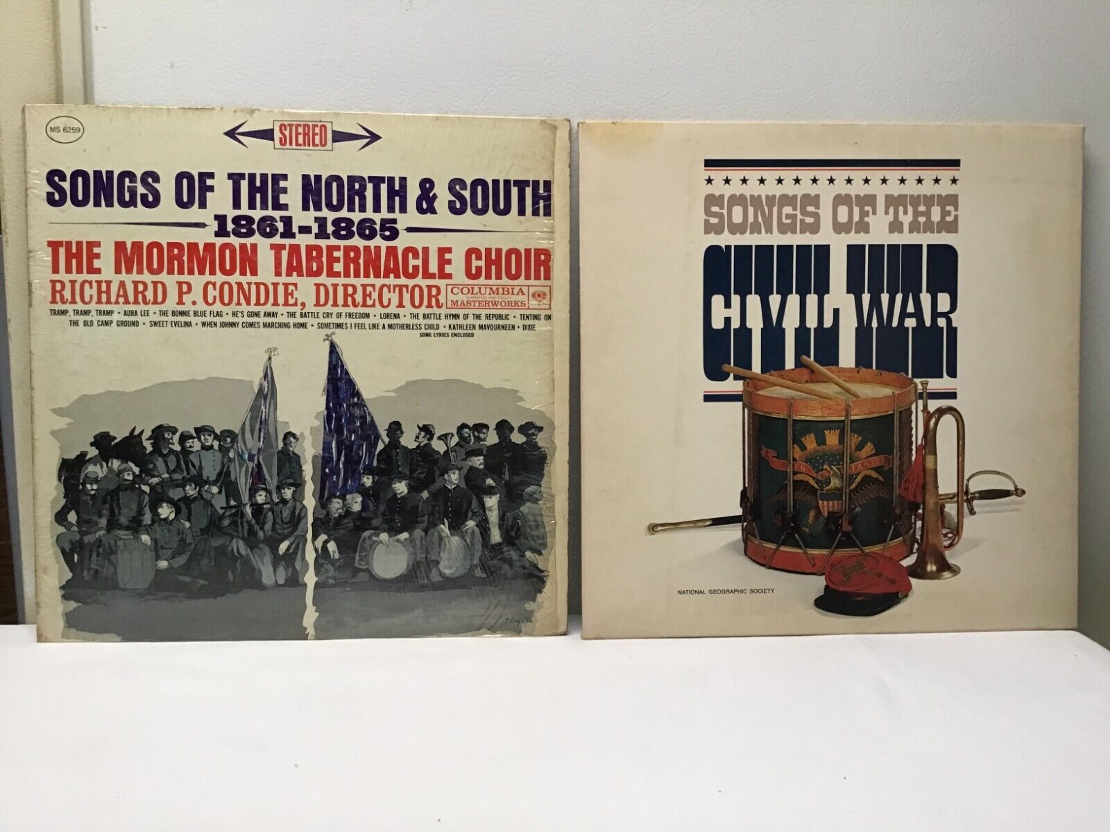 2 Vintage Vinyl LPs-Songs of the North & South 1861-1865/Songs of the Civil War