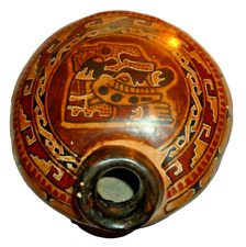 Santiago Villafuerte Vintage American Mayan Pottery Style Vessel Bowl picture