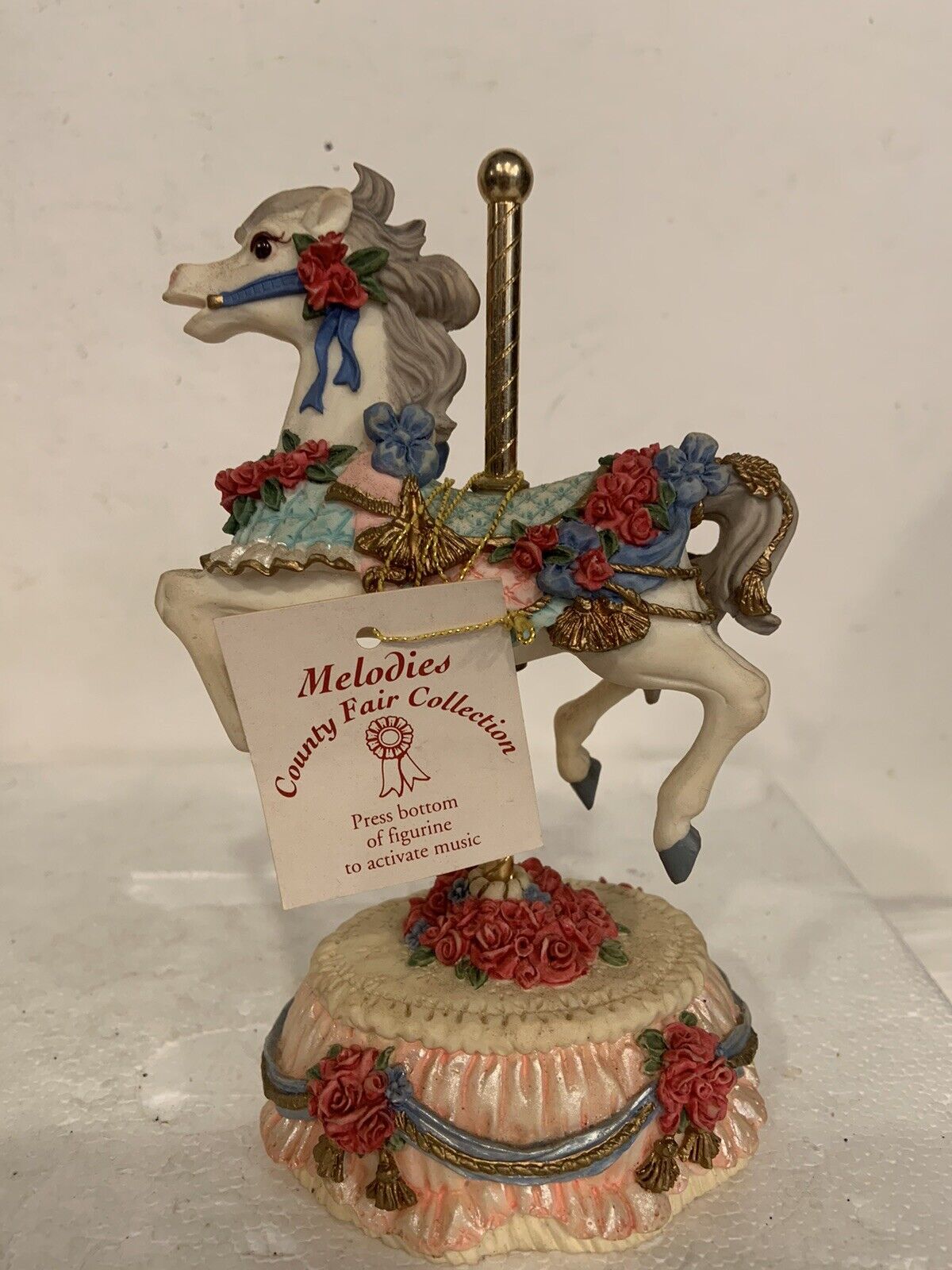 Vntg Carousel Horse Music Box Heritage House County Fair Collection “Yesterday “