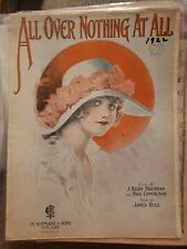 Vintage Sheet Music 1922 All Over Nothing At All Keirn Brennan Paul Cunningham picture