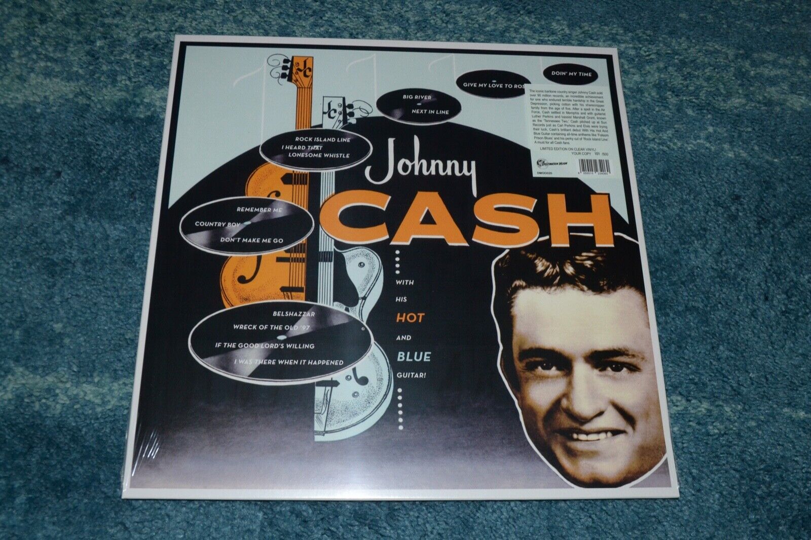 Johnny Cash With His Hot and Blue Guitar~Clear Vinyl~SEALED/NEW~Country~Limited
