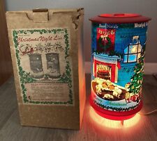 VNTG  1972 Magic Motion SANTA Christmas Spinning Night Light WORKS ORG BOX picture