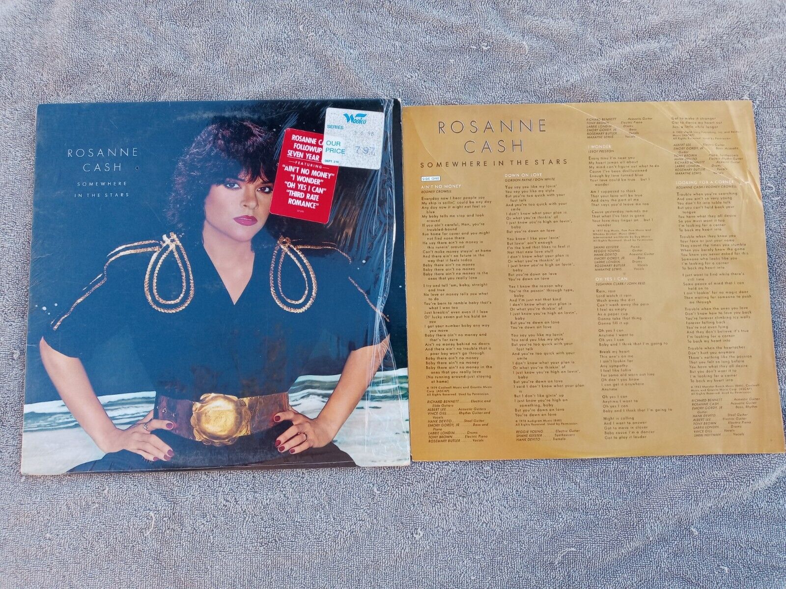 Roseanne Cash -  Somewhere In the Stars - 1982 - Columbia FC37570 W/Shrink EX