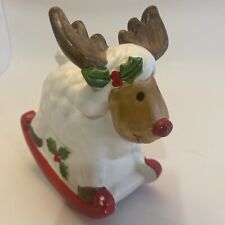 Vintage 1985 Royal Orleans Sheep As Reindeer Music Box Rudolph Red Nose Reindeer picture