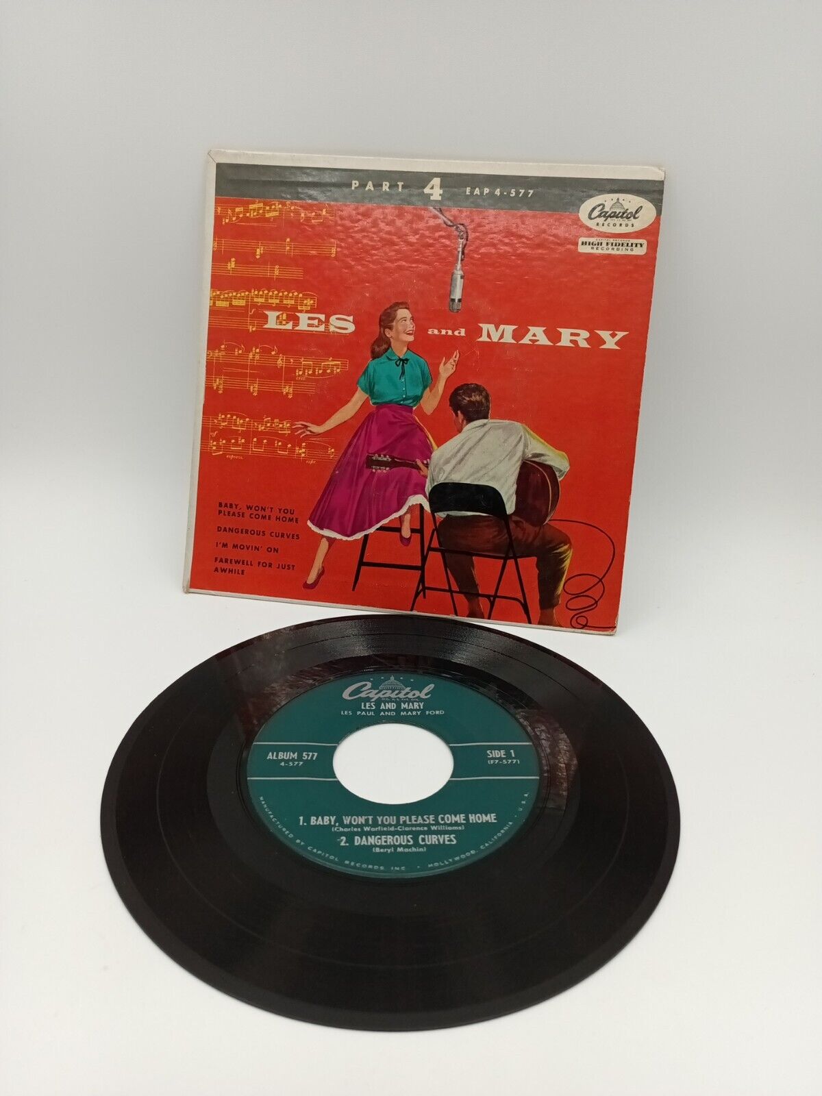 Vintage Les Paul and Mary Ford lp Vinyl 1957 Nice Condition 