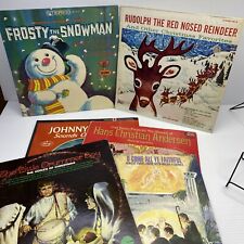 5 Vtg Records Frosty Rudolph Hans Christian Anderson Drummer Boy LP Christmas picture