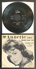 ANNETTE FUNICELLO Dreamin' About You 1959 45+PIC SLEEVE Teen Disney VG+/VG+ picture