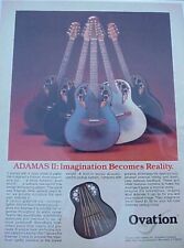 Lot of 3 - Vintage Ovation Guitar  Print Ads - Viper, Adamas II, Preacher picture
