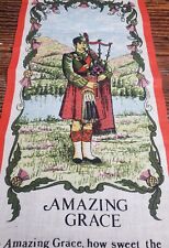 Vintage Amazing Grace Lyrics Wall Hanging Song Bagpipes Tapestry Britian Printed picture