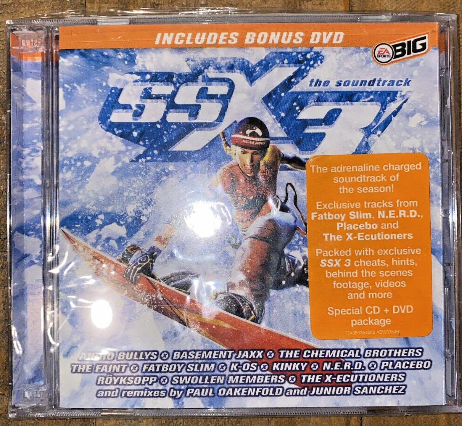 Brand New & Sealed SSX 3 The Original Soundtrack (CD) & Bonus Content (DVD) 2003