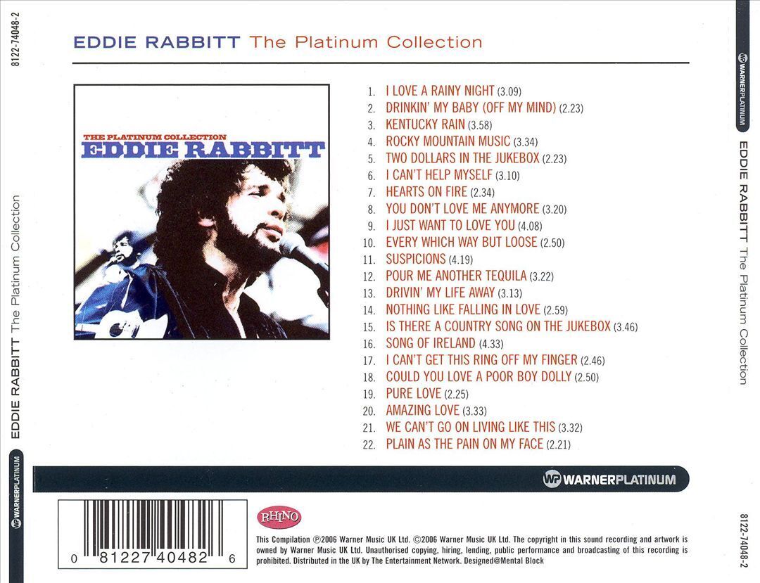 EDDIE RABBITT - PLATINUM COLLECTION NEW CD