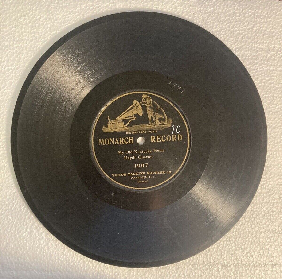 My Old Kentucky Home, Monarch Record 78 RPM by Haydn Quartet