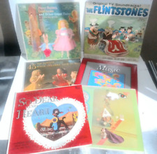 GREAT FIND 6 Children Themed Vinyl Records FLINTSTONES Peter Rabbit GOLDILOCKS picture