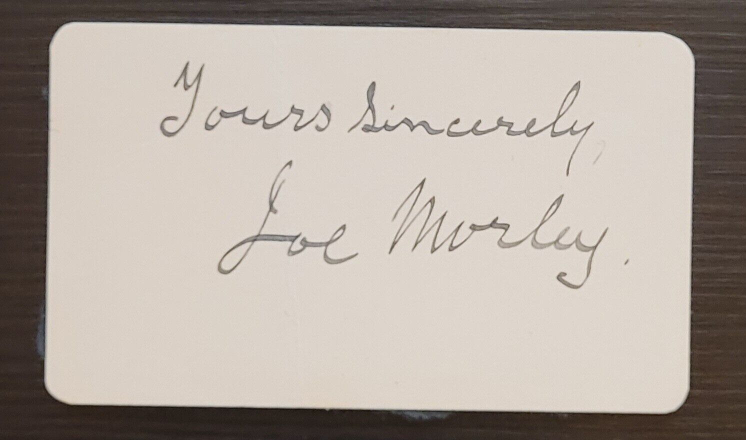 JOE MORLEY AUTOGRAPH BANJO MUSICIAN SCARCE SIGNED (1867-1937) WOW
