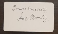 JOE MORLEY AUTOGRAPH BANJO MUSICIAN SCARCE SIGNED (1867-1937) WOW picture
