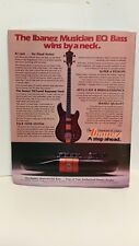 IBANEZ MUSICIAN  BASS GUITAR  - 1981 - 10X8 - PRINT AD  t5 picture