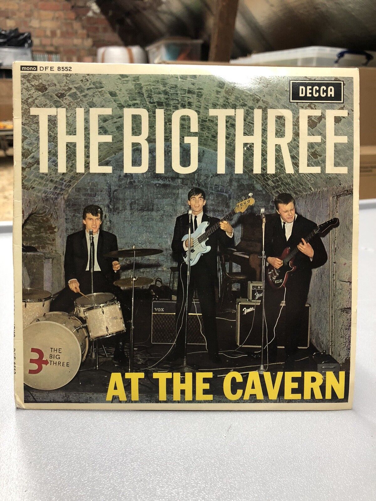 THE BIG THREE At The Cavern 7” 4 Track EP 1963 DFE 8552 MONO Mersey Beat NM/EX