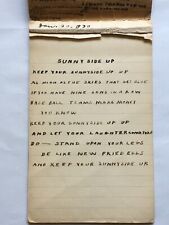 Great Depression Handwritten Book Notebook Of Songs Lyrics 1930 - Estate Find picture