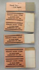 Lot New York Schenectady Vinyl Record Music Store Business Cards VTG Hermie's Ad picture