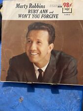 MARTY ROBBINS “Ruby Ann” 45 Plays VG+ picture