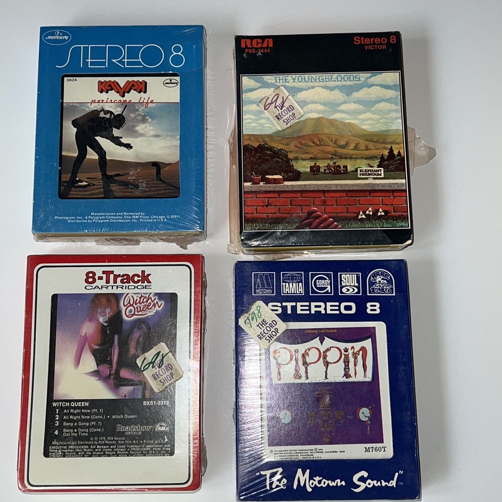 vtg 8 track tape lot new seald Classic Rock And Soundtracks Pippin,witch Queen￼￼