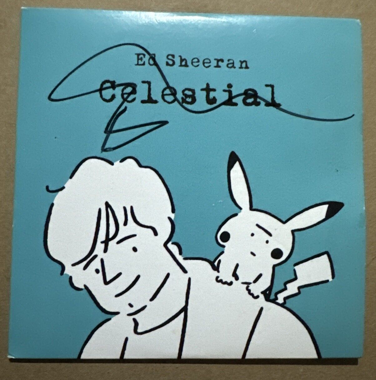 Ed Sheeran Celestial Pokémon Signed CD - Rare & Genuine
