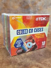 TDK Color CD 10 Cases Sealed New NIP Compact Discs Colored Organize picture